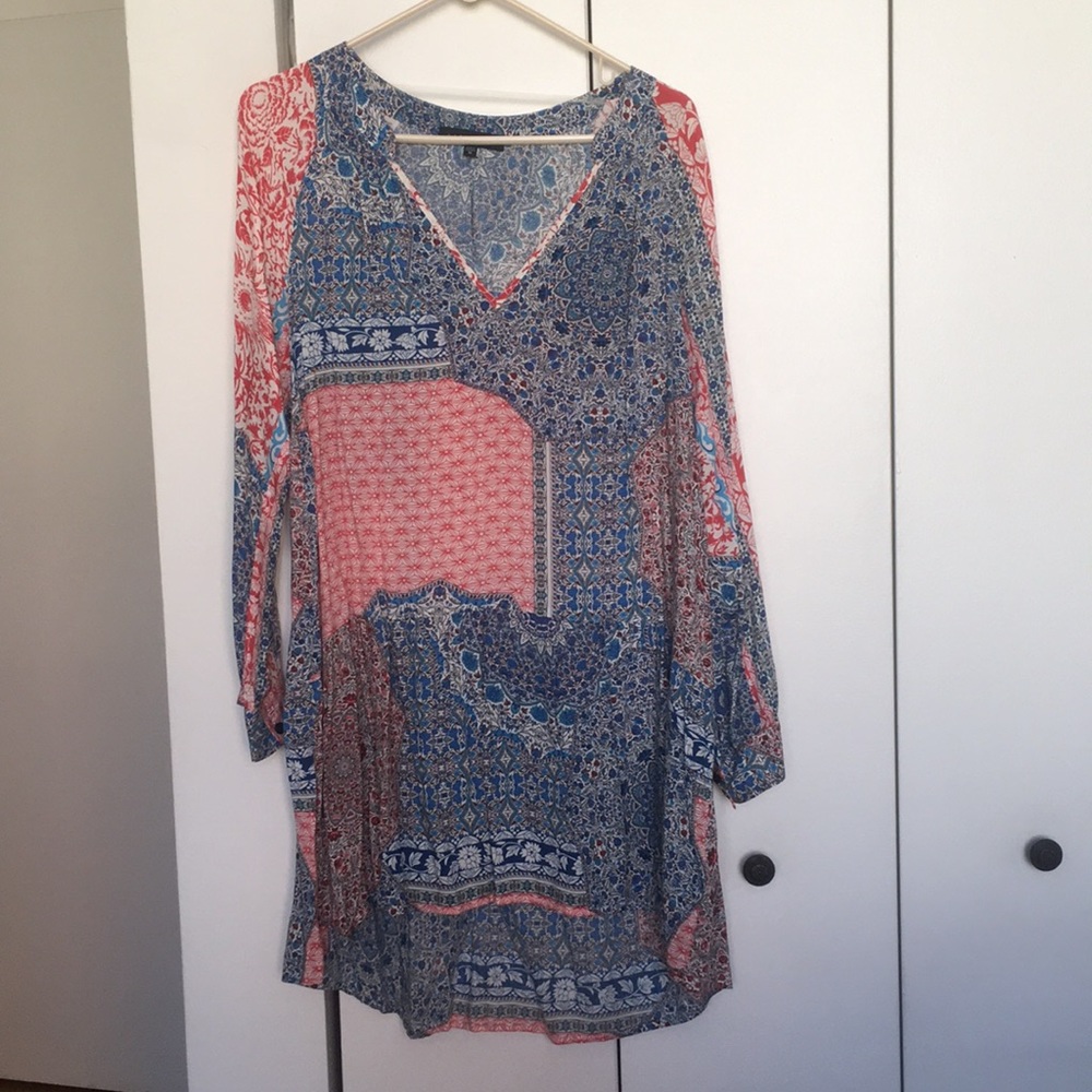 Sanctuary SML mixed pattern tunic dress